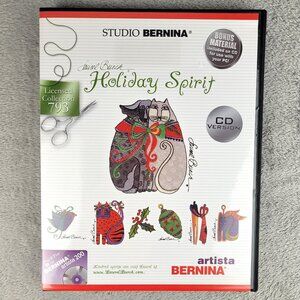 Studio Bernina Laurel Burch Holiday Spirit CD #791 Cat Dog Embroidery X-mas 2004